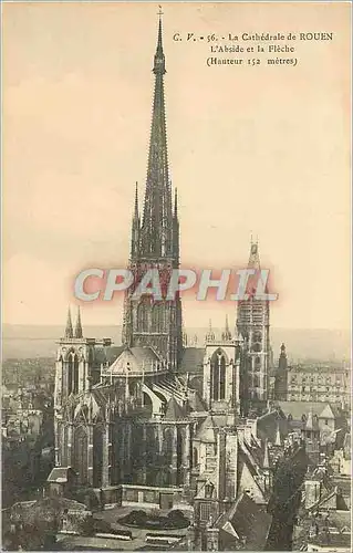 Ansichtskarte AK La Cathedrale de Rouen L'Abside et la Fleche