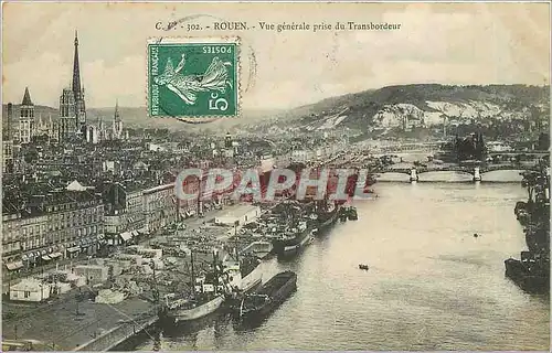 Cartes postales Rouen Vue generale prise du Transbordeur