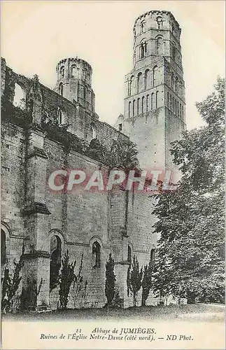 Cartes postales Abbaye de Jumieges Ruines de l'Eglise Notre Dame