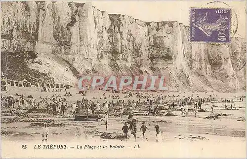 Cartes postales Le Treport La Plage et la Falaise