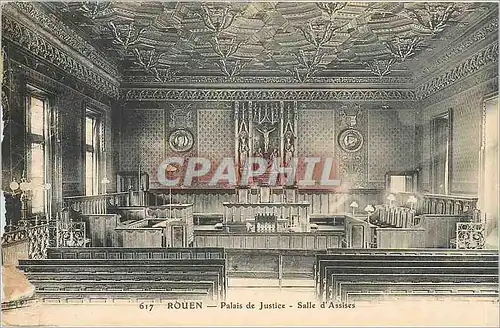 Cartes postales ROUEN-Le palais de Justice-Salle d'Assises