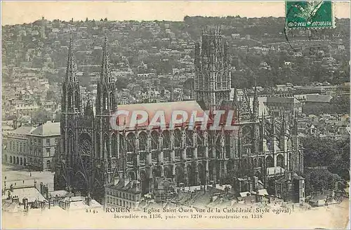 Ansichtskarte AK ROUEN-Eglise Saint-Ouen  vue de la Cahedrale(Style ogival)