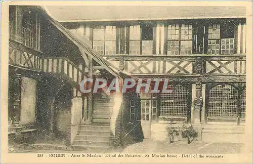 Cartes postales ROUEN-Altre St Maclou-Deail des Boiseries-St Maclu house