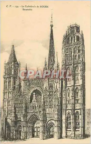 Cartes postales ROUEN-La Cathedrale