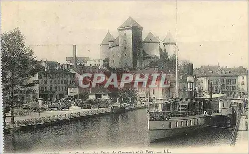 Ansichtskarte AK LAC D'ANNECY Bateau Le ch�teau des Ducs de Genevois et le port