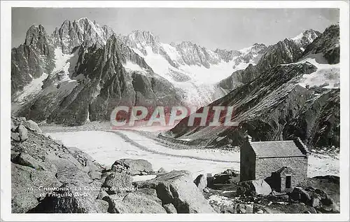 Cartes postales CHAMONIX.La Cabanne du Requn et l'Aiguille vertes