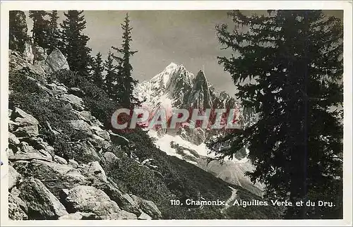 Ansichtskarte AK CHAMONIX.MONT BLANC Aiguilles Vertes et du Dru