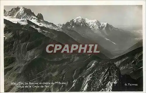 Ansichtskarte AK Col de Balme-Vue sur le Mont Blanc Vue de la Croix de fere