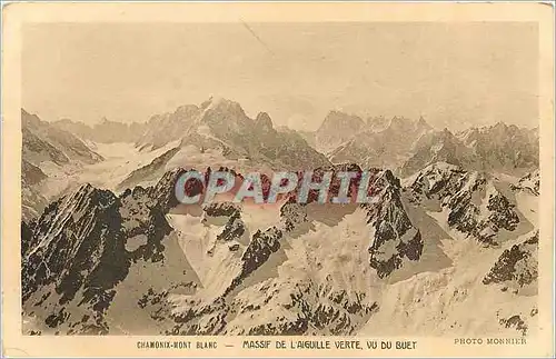 Cartes postales MONT BLANC Massif de l'Aiguille Vertevu du Bruet