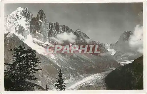 Ansichtskarte AK Aiguille du Dru et Mer de Glace vues de la flegere