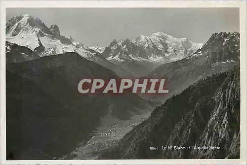 Cartes postales Le Mt Blanc et l'iguille verte