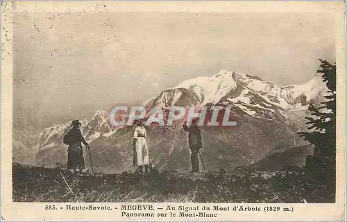 Cartes postales MEGEVE( Haute Savoie)-Au signal du Mont d'Arbois(1829m)