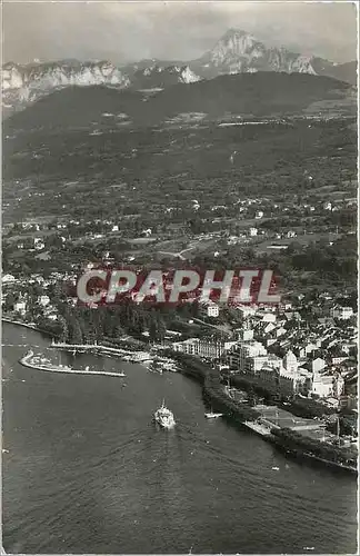 Cartes postales moderne EVIAN LES BAINS(Haute Svoie)- vue aerienne  Le Port   la ville et la dent d'orche (2225)