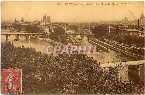 Ansichtskarte AK PARIS Vue prise du Pavillon de Flore