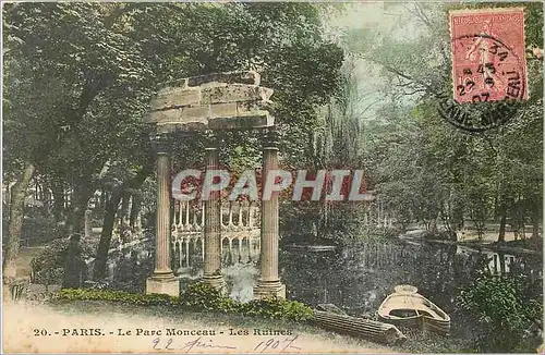 Cartes postales PARIS -le parc monceau- Les ruines