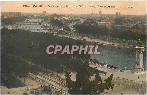 Ansichtskarte AK PARIS -Vue generale de la Seine vers notre Dame