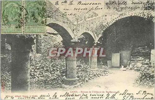 Cartes postales Gand Ruines de l'abbaye de St Bavon