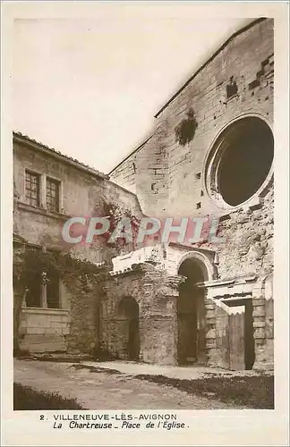 Cartes postales VILLENEUVE LES AVIGNON La Chartreuse-place de l'Eglise