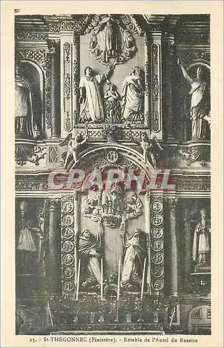 Ansichtskarte AK St THEGONNEC(FINISTERE)-Retable de l'Autel du Rosaire