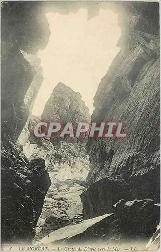 Cartes postales LE MORGAT -La Grotte du Diable vers la Mer