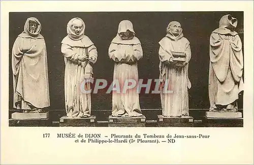 Cartes postales Musee DE DIJON-Statuette de Pleurant executee par Jean de la Huerta et Antoine le Moiturier