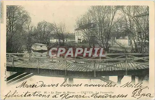 Cartes postales Le Tour de Marne-CRETEIL.La Passerelle