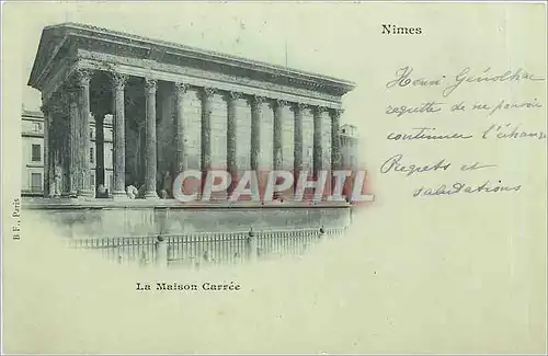 Cartes postales NIMES-La maison Carree Carte 1900