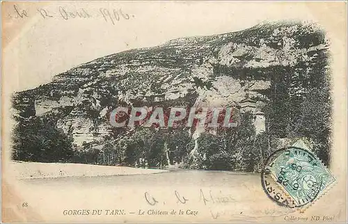 Cartes postales GORGES DU TARN-Le Chateau de la Caze