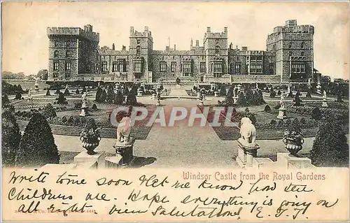 Cartes postales WINDSOR CASTEL FROM THE ROYAL GARDENS