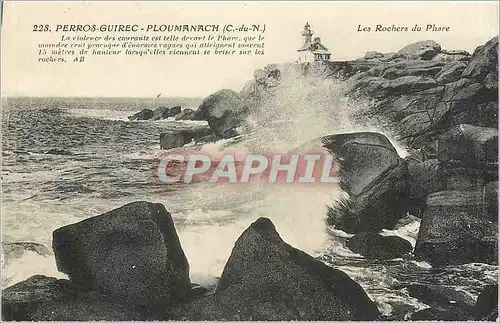 Cartes postales PLOUMANAC'H-Tempete au Rocher du Diable