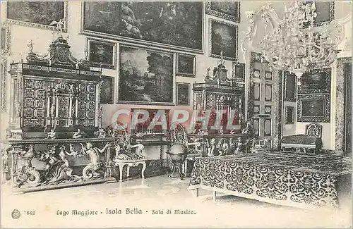 Cartes postales LAGO MAGGIORE-ISOLA Bella-Sala di Musica