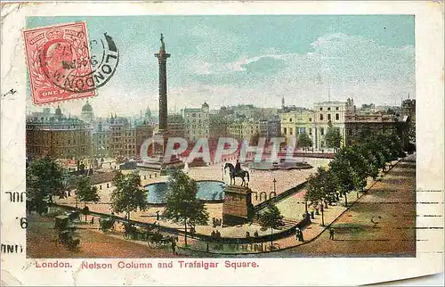 Cartes postales London Nelson column ad Trafalgar Square