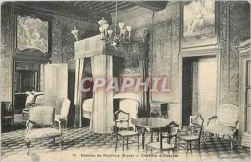 Cartes postales Chateau de Marchais (Aisne)-Chambre a Coucher