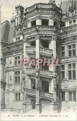 Cartes postales BLOIS-Le Chateau-L'escalier Francois Ier