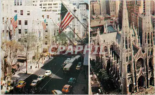 Cartes postales moderne The prominence ef fifth Avenue and Rockefeller. Enter and St Patick's Cathedral at 50th Srteet n