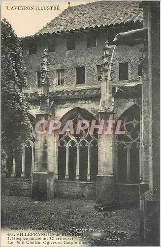 Cartes postales VILLEFRANCHE DE ROUERGUE-Pett Cloitre. Ogives et Gargouilles