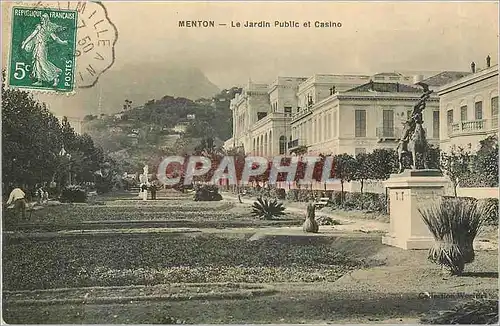 Ansichtskarte AK MENTON-Le Jardin Public et Casino