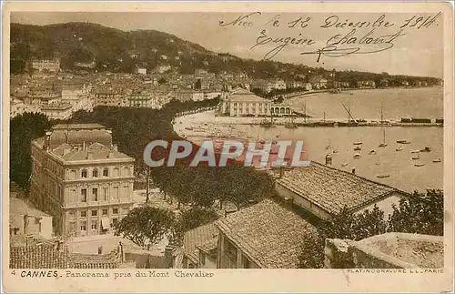 Ansichtskarte AK CANNES-Panorama pris du Mont Chevalier