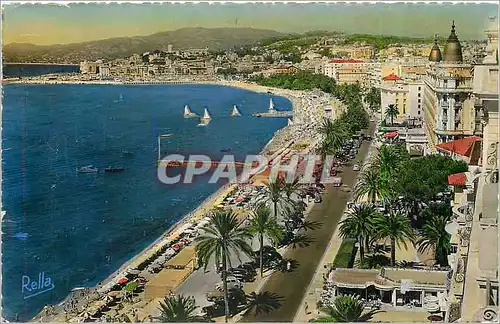 Ansichtskarte AK LA COTE D'AZUR-CANNES-Vue generale sur la plage et le Buquet