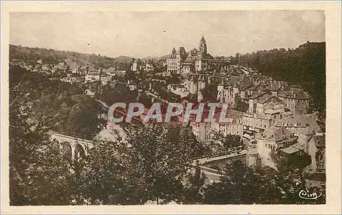 Cartes postales URZERCHE(Correze)-Vue generale prise de la Route d'Eyburie