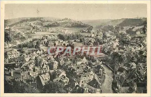 Cartes postales AUBUSSO(Creuse)-LA VILLE VUE DES ROCHERS DES GRANGES