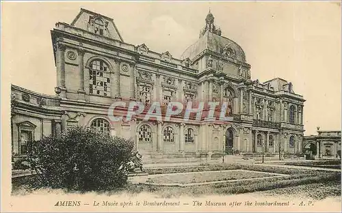 Cartes postales AMIENS-Le Musee apres le Bonbardement