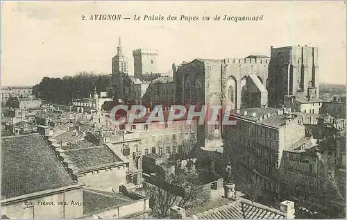 Cartes postales avignon-Le Palais des Papes vu de Jacquemard
