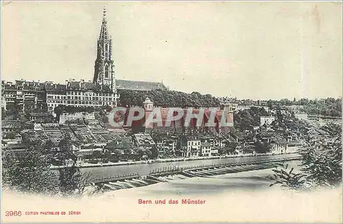 Ansichtskarte AK BERN-und das munster