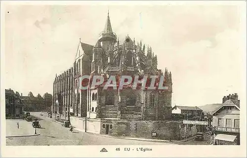 Cartes postales EU-l'Eglise Magasin Chaussures