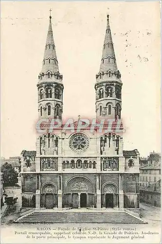 Ansichtskarte AK MACON-Fa�ade de l'Eglise St Pierre (Style Roman)