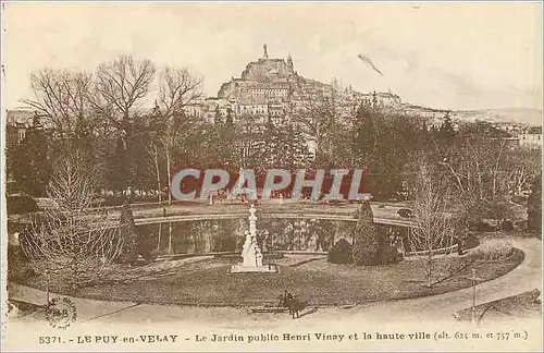 Cartes postales LE PUY EN VELAY-Le jardin public henri Vinay et la haute ville