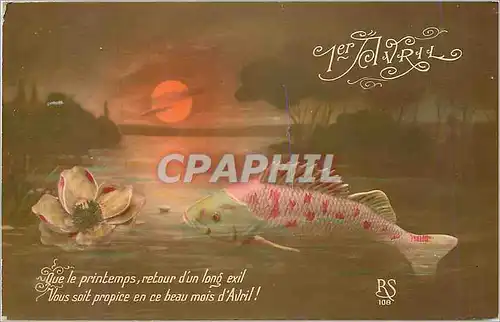 Cartes postales V�UX Poisson 1er Avril