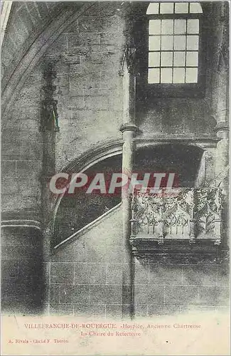 Cartes postales VILLEFRNCHE DE ROUERGUE-Hospice  ancienne Chartreuse-La Chaire de Refectoire