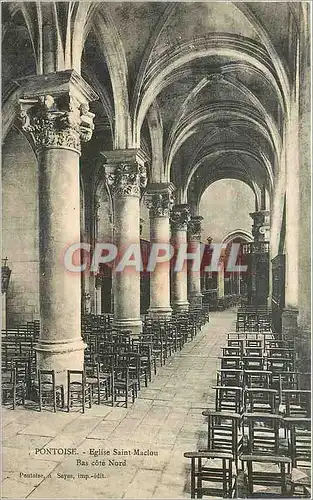 Ansichtskarte AK PONTOISE-Eglise Saint Maclou-Bas cote Nord